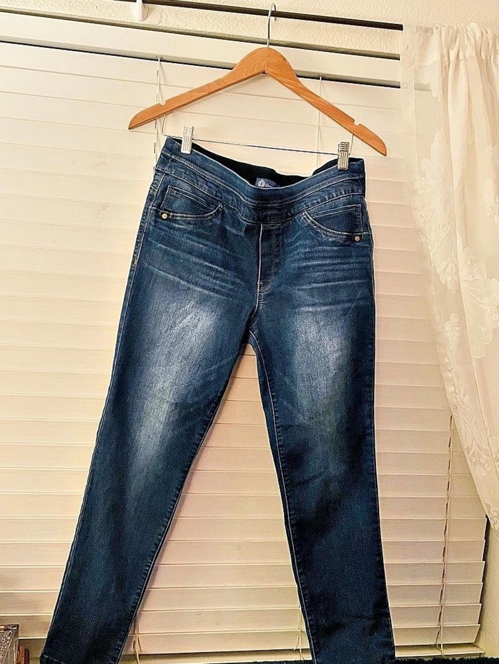 Democracy Ab'solution Pull-On Skinny Jeans Blue Waist 10